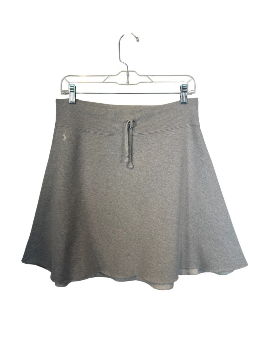Ralph Lauren Womens Small Skirt Gray Drawstring A-Line